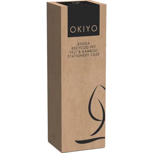 Okiyo Byoga Recycled PET Felt & Bamboo Stationery Case Gift Box